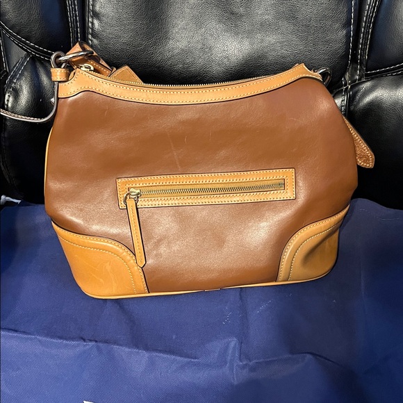 Dooney & Bourke Two-Tone Leather Shoulder Bag - Picture 2 of 7